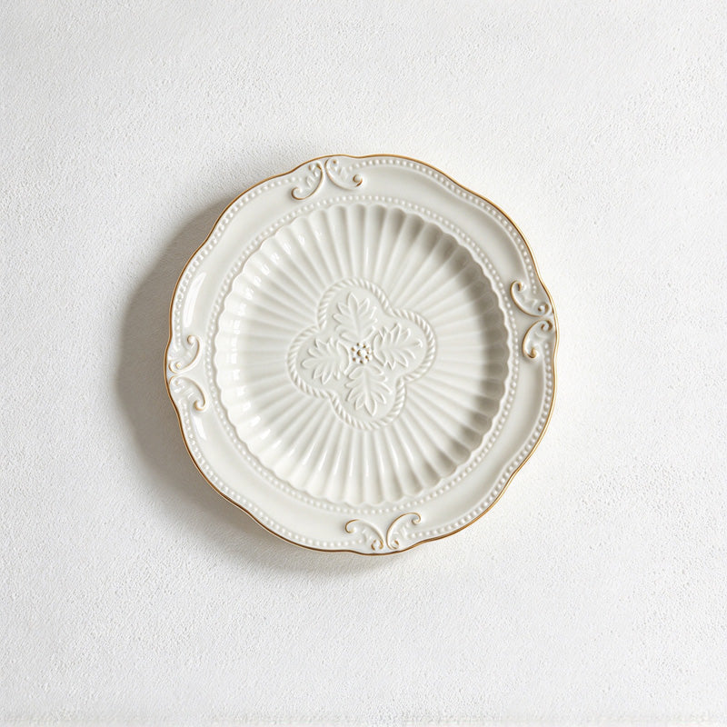 CouldNook Dessert Plate - Vintage Embossed Rim Styles