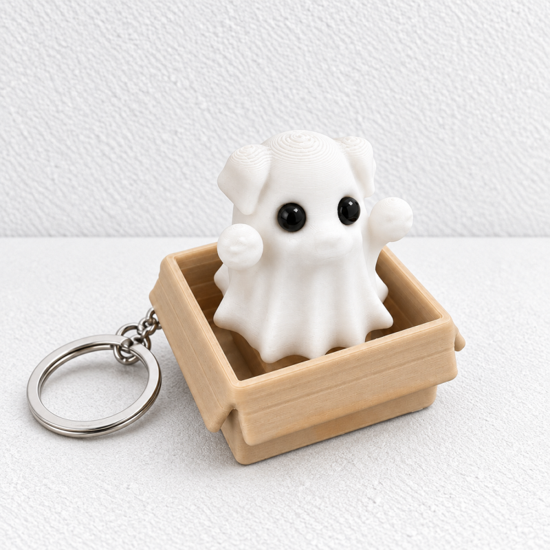 CouldNook Halloween Clicker Keychain - Ghost and Mummy Designs