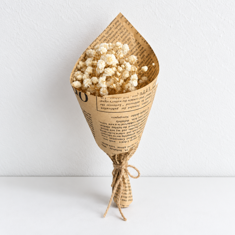 CouldNook Mini Dried Flower Bouquet - Newsprint Style Wrap