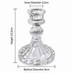 CouldNook Decorative Glass Candle Holder - Sculpted Shapes