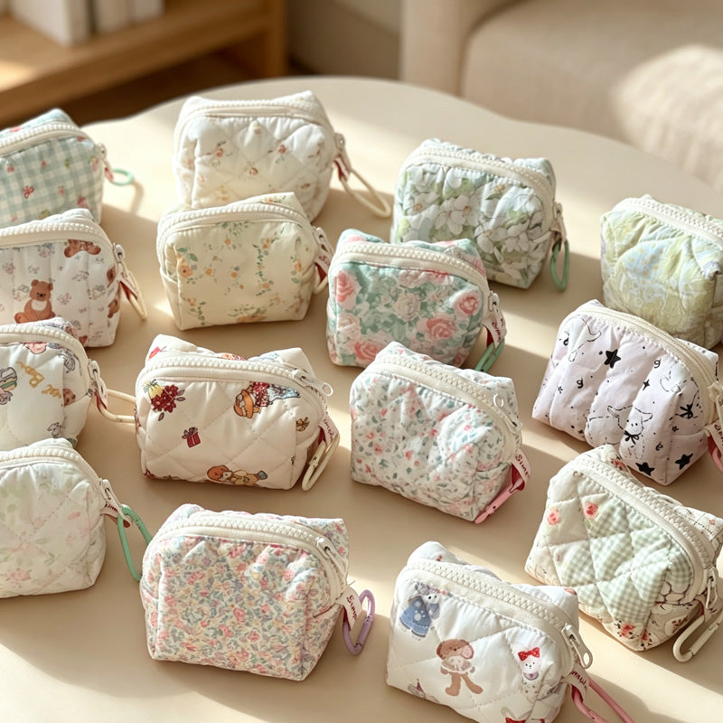 CouldNook Quilted Mini Pouch - Fourteen Printed Hook Designs