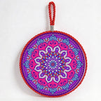 CouldNook Patterned Ceramic Coaster - Round Motifs and Cord-Edged Trivets