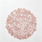 CouldNook Round PVC Placemat - Metallic Scrollwork Color Designs