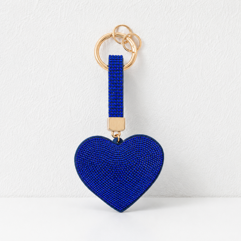 CouldNook Rhinestone Heart Keychain - Crystal Bag Charm