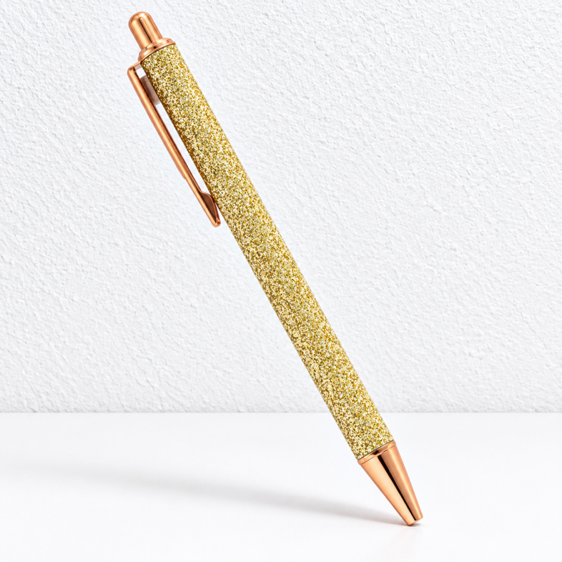 CouldNook Metal Ballpoint Pen - Glitter Finishes and Slim Clip