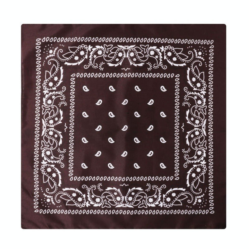 Paisley Print Culinary Bandanas - Polyester Square Headscarf(Set of 10)