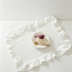 CouldNook French Style Cotton Ruffled Napkins & Placemats – Reusable Table Linens for Dining & Decor