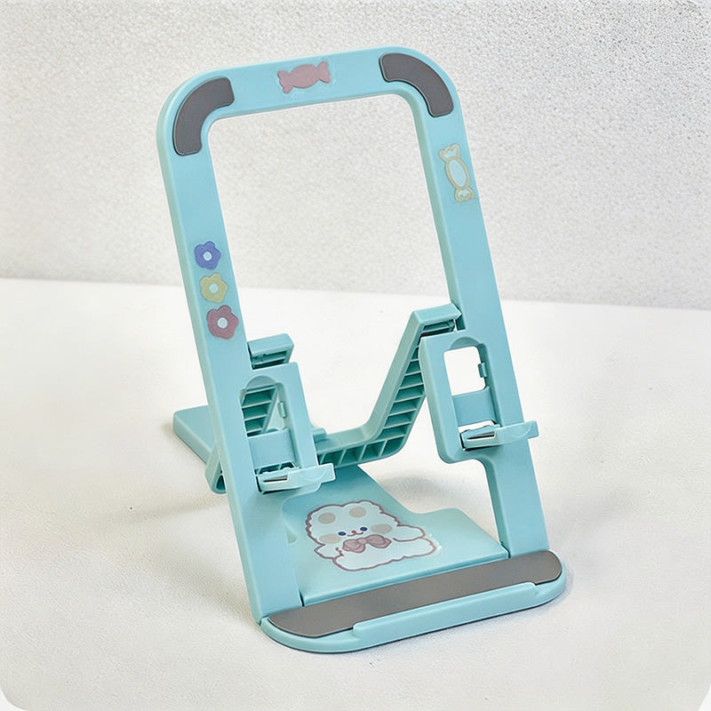 CouldNook Cute Foldable Phone Stand - Adjustable Desk Holder with DIY Stickers