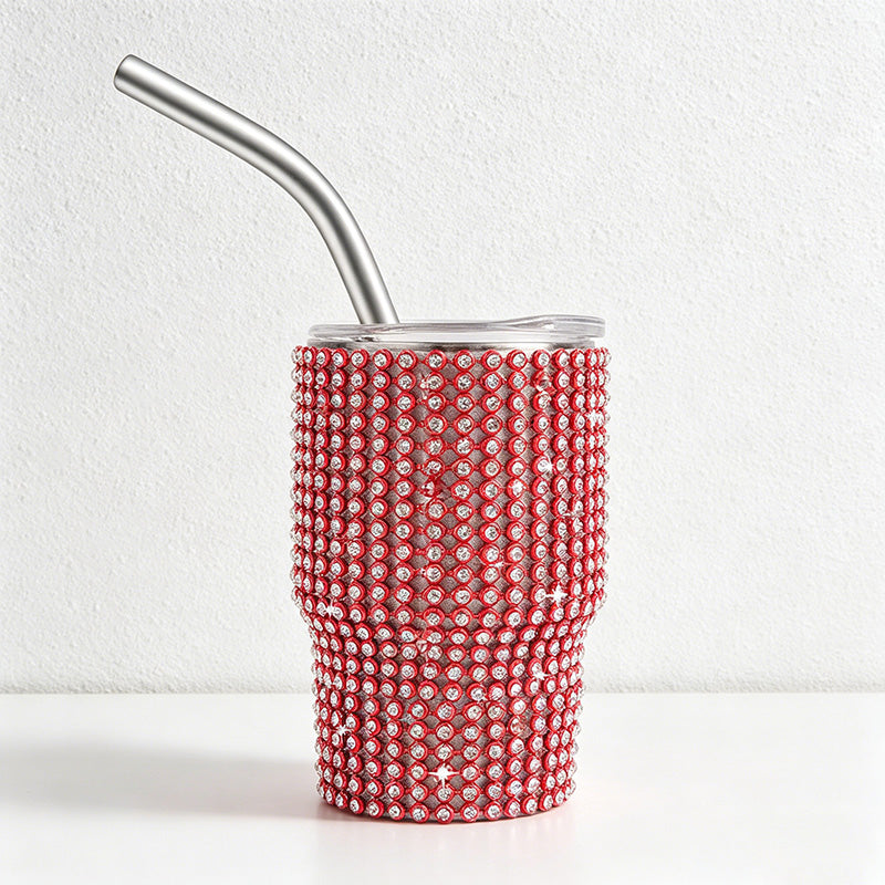 CouldNook 3oz Rhinestone Shot Glasses-Stainless Steel Vacuum Insulated Tumbler with Straw