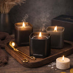 CouldNook Scented Candles - Premium Matte Glass Mini Candle 3-Piece Gift Set