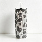 CouldNook 20oz Rhinestone Tumbler-Stainless Steel Vacuum Insulated Straight Body Tumbler with Straw