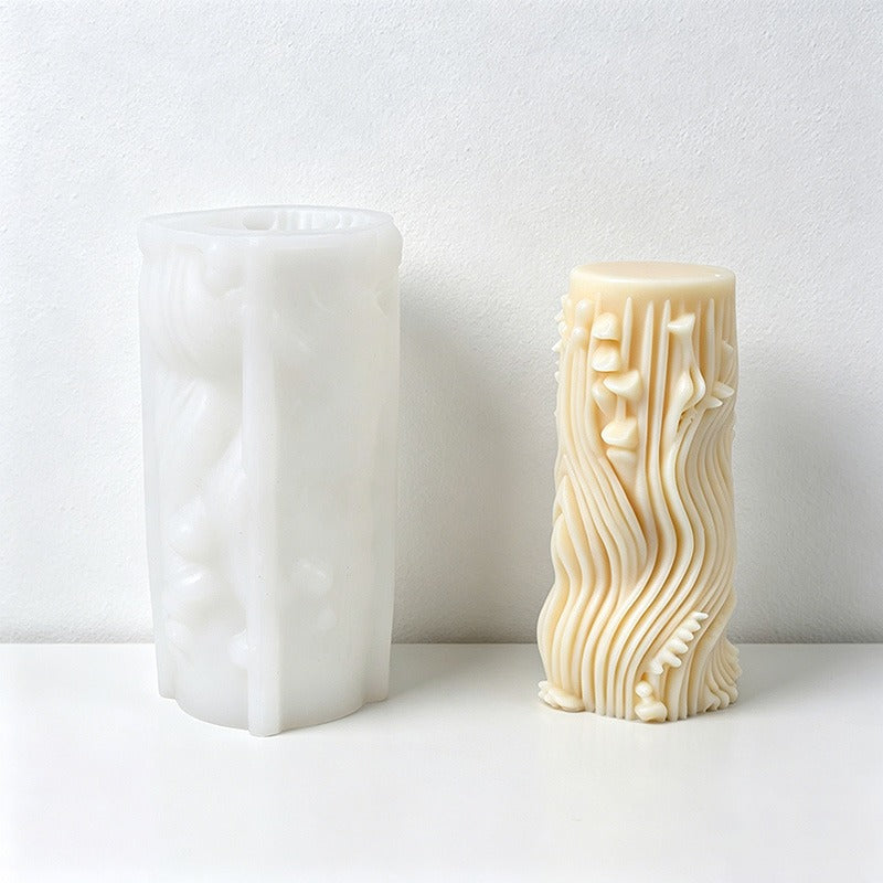 CouldNook 3D Abstract Pillar Candle Silicone Mold - DIY Crafting