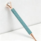 CouldNook Pen-Luxury Large Diamond Top Rhinestone Paved Twist Metal Ballpoint Pen Bling Gift Pen for Office School Wedding(5PCS)