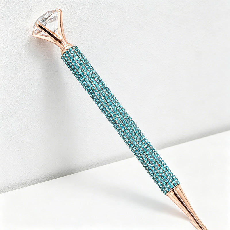 CouldNook Pen-Luxury Large Diamond Top Rhinestone Paved Twist Metal Ballpoint Pen Bling Gift Pen for Office School Wedding(5PCS)
