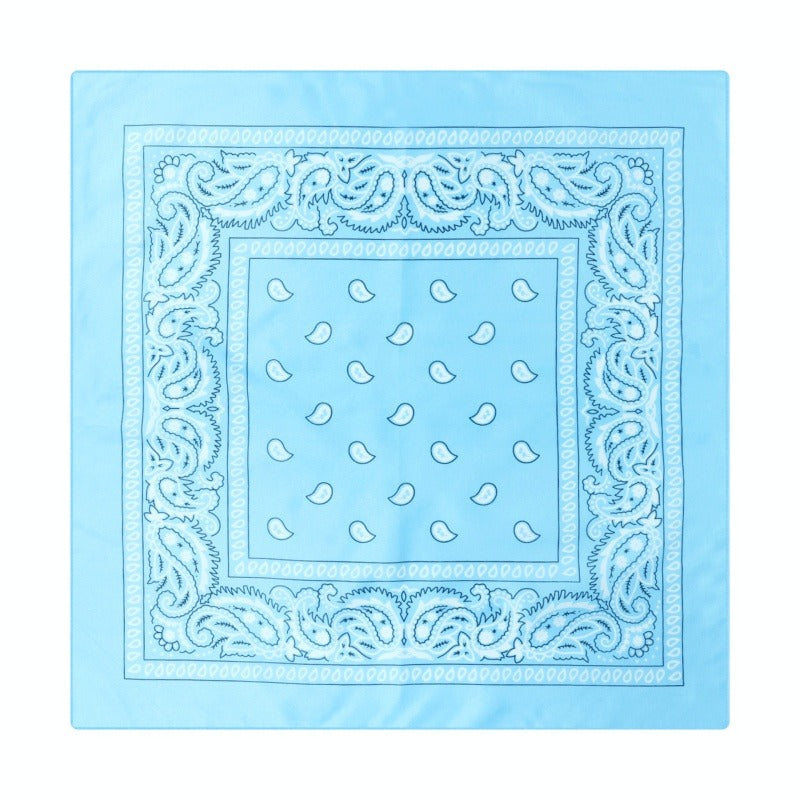 Paisley Print Culinary Bandanas - Polyester Square Headscarf(Set of 10)