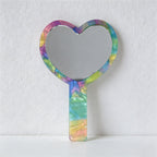 CouldNook Heart Hand Mirror - Patterned Acrylic Vanity Accessory