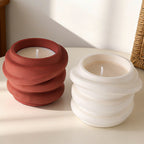 CouldNook Abstract Geometric Scented Candle - Modern Swirl Art Decor