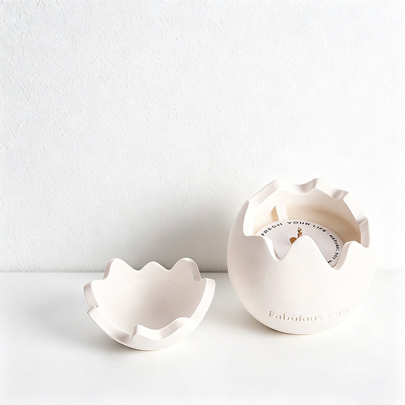 CouldNook Scented Candles - Creative Plaster Eggshell Scented Candle