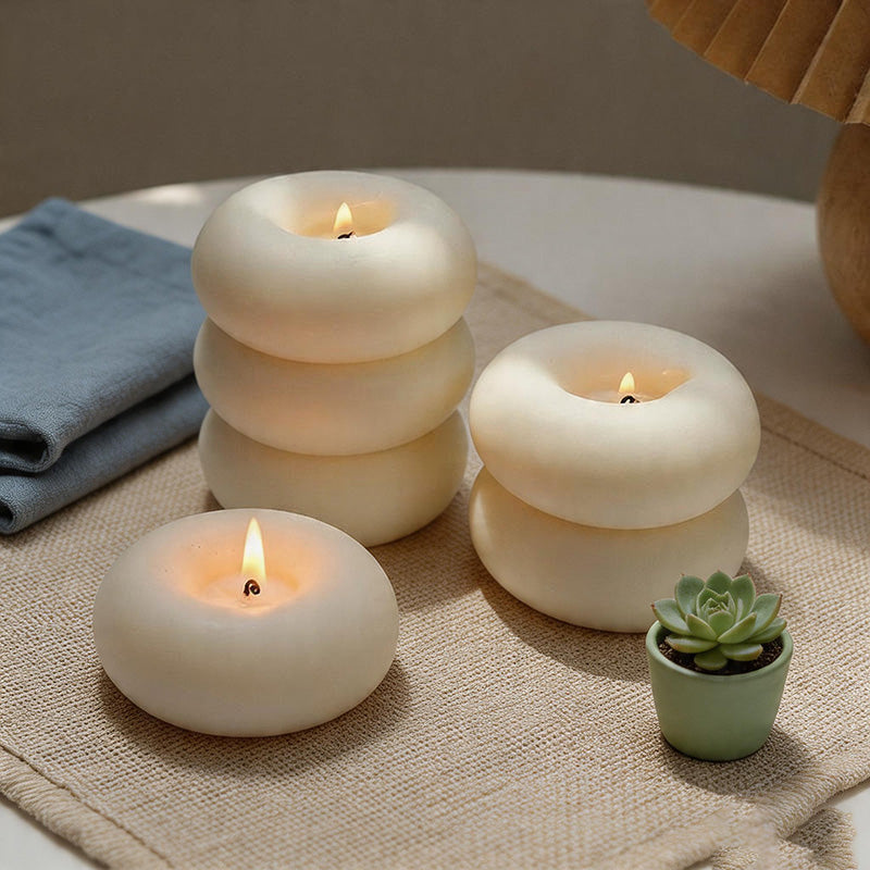 CouldNook Scented Candles - Modern Donut Shaped Sculpted Candle