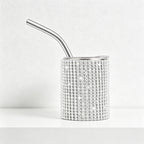 CouldNook Tumbler-3oz Rhinestone Straight Insulated Tumbler with Straw Mini Shot Glass Portable Car Cup