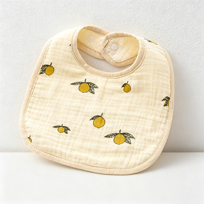 CouldNook Premium Muslin Cotton Baby Bib - Reversible 6-Layer U-Shape Drool Apron(set of 10)