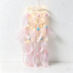 CouldNook Dreamcatcher-Cute Pom Pom Feather Dream Catcher Wind Chime Hanging Decor