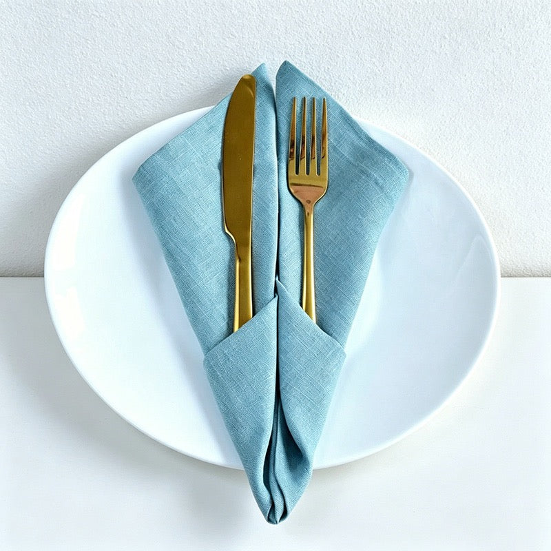 CouldNook Pure Linen Napkin - Premium Rustic Tea Towel (Small)