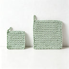 CouldNook Chunky Knit Cotton Trivet - Hand-Woven Square Heat Pad