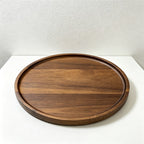 Acacia Wood Round Serving Plates - 2 Sizes for Food, Tea & Tabletop Use