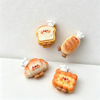 CouldNook 3D Miniature Food Fridge Magnets - Cute Chef Bakery Set (4 Pcs)