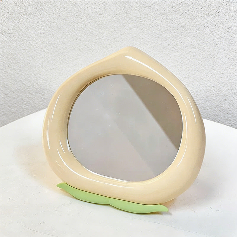 CouldNook Cute Peach-Shaped Vanity Mirror - Adjustable Desktop Makeup Mirror