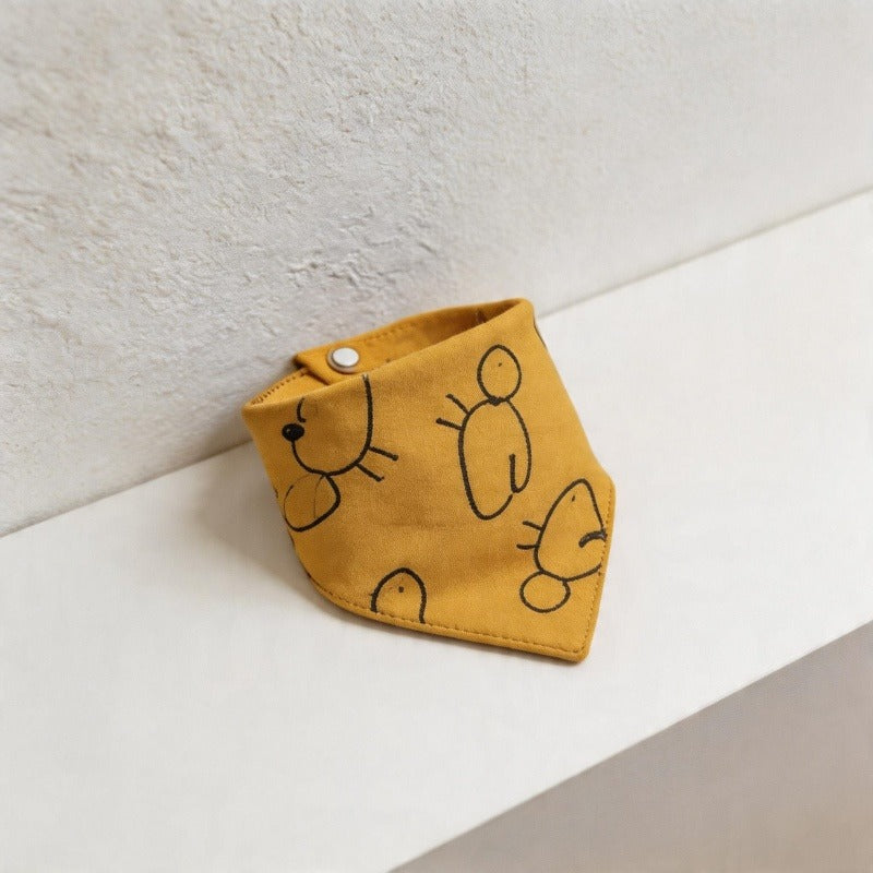 CouldNook Premium Cotton Baby Bandana Bibs - Moon & Chick Soft Series (5-Pack)