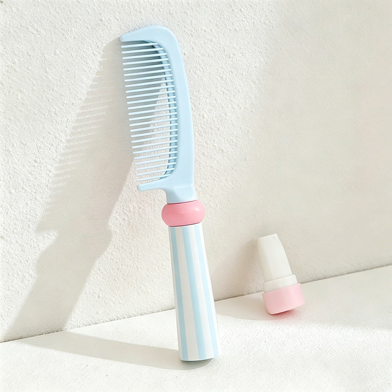 CouldNook Aesthetic Pastel Flat Comb - Everyday Styling Comb with Cleaning Tool