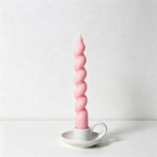 Twisted Spiral Taper Candles - Long Stem Decorative Dinner Candles