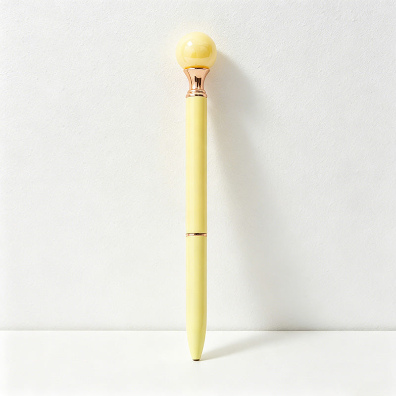 CouldNook Elegant Pearl Ballpoint Pen - Aesthetic Twist Metal Pen (1.0mm)