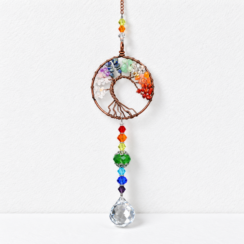 Tree of Life Hanging Glass Suncatcher