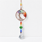 Tree of Life Hanging Glass Suncatcher