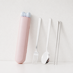 CouldNook Portable Cutlery Set - Spoon Fork Chopsticks and Tube Case