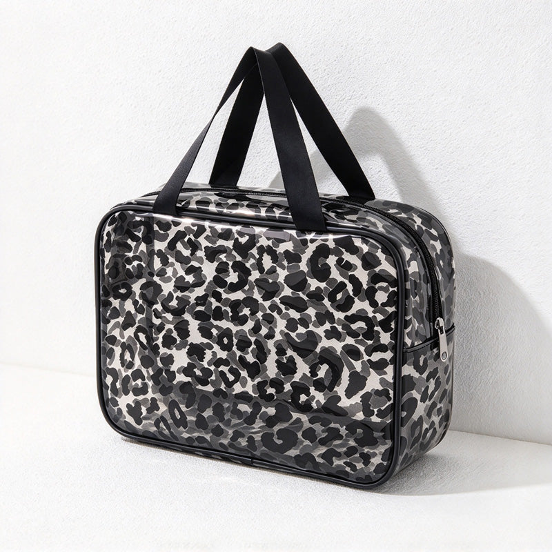 CouldNook Printed Clear Toiletry Bag - Ocean Or Leopard Patterns