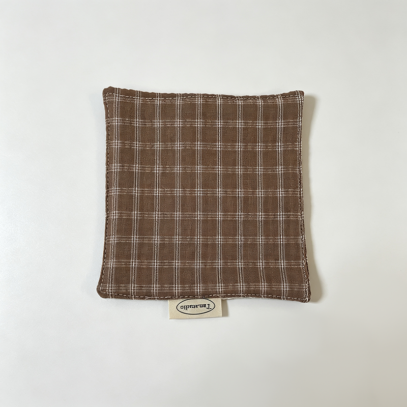 CouldNook Checked Drink Coaster - Warm Table Accent