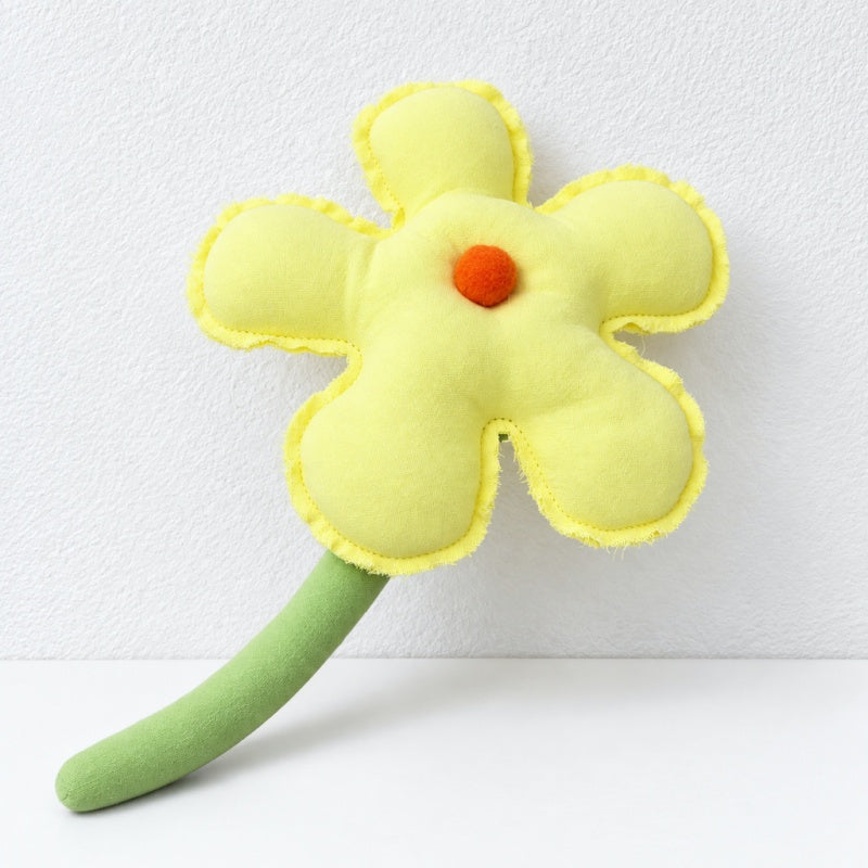 CouldNook Fabric Flower Decoration - Rounded Petals And Long Green Stem