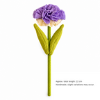 Artificial Carnation - Ruffled Petals and Paired Green Leaves