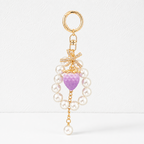 CouldNook Pearl Strawberry Keychain - Bowknot Bag Pendant