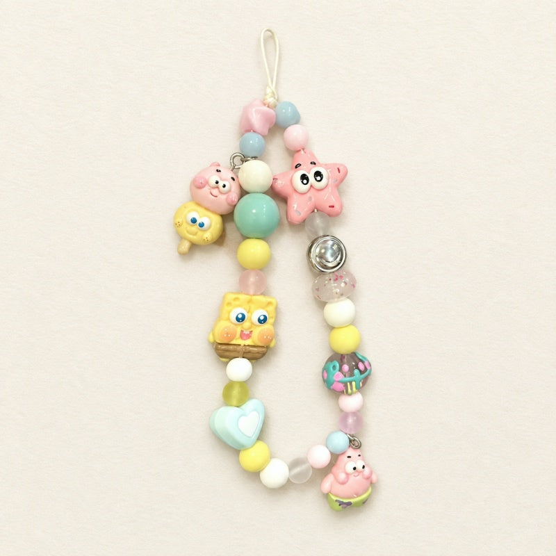 CouldNook Mixed Motif Beaded Phone Charm - Loop Cord Attachment