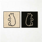 CouldNook Animal Jacquard Cotton Washcloth - Woven Characters And Contrasting Reverse