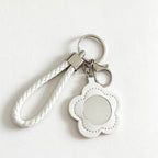 Flower Mirror Keychain with Braided Loop Strap