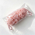 CouldNook Mesh Bath Scrubber - Three Gathered Sections And End Loops