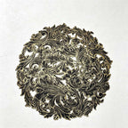 CouldNook Round PVC Placemat - Metallic Scrollwork Color Designs
