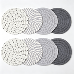 CouldNook Woven Round Drink Coaster - Warm Table Accent