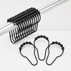CouldNook Beaded Shower Curtain Hook - Rounded Metal Profile